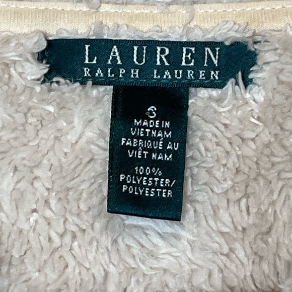 Lauren Ralph Lauren Brown Faux Shearling Open Draped Waterfall Jacket Size S - Picture 6 of 13